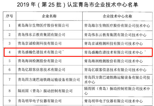 青島市企業(yè)技術(shù)中心名單公布，盛瀚榜上有名！